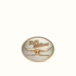 R.M. Williams R.M.Williams Logo Buckle Silver Gold New