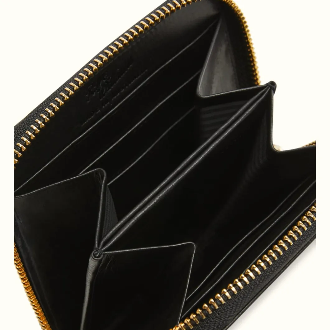 R.M. Williams Singleton Mini Zip Wallet Black Discount