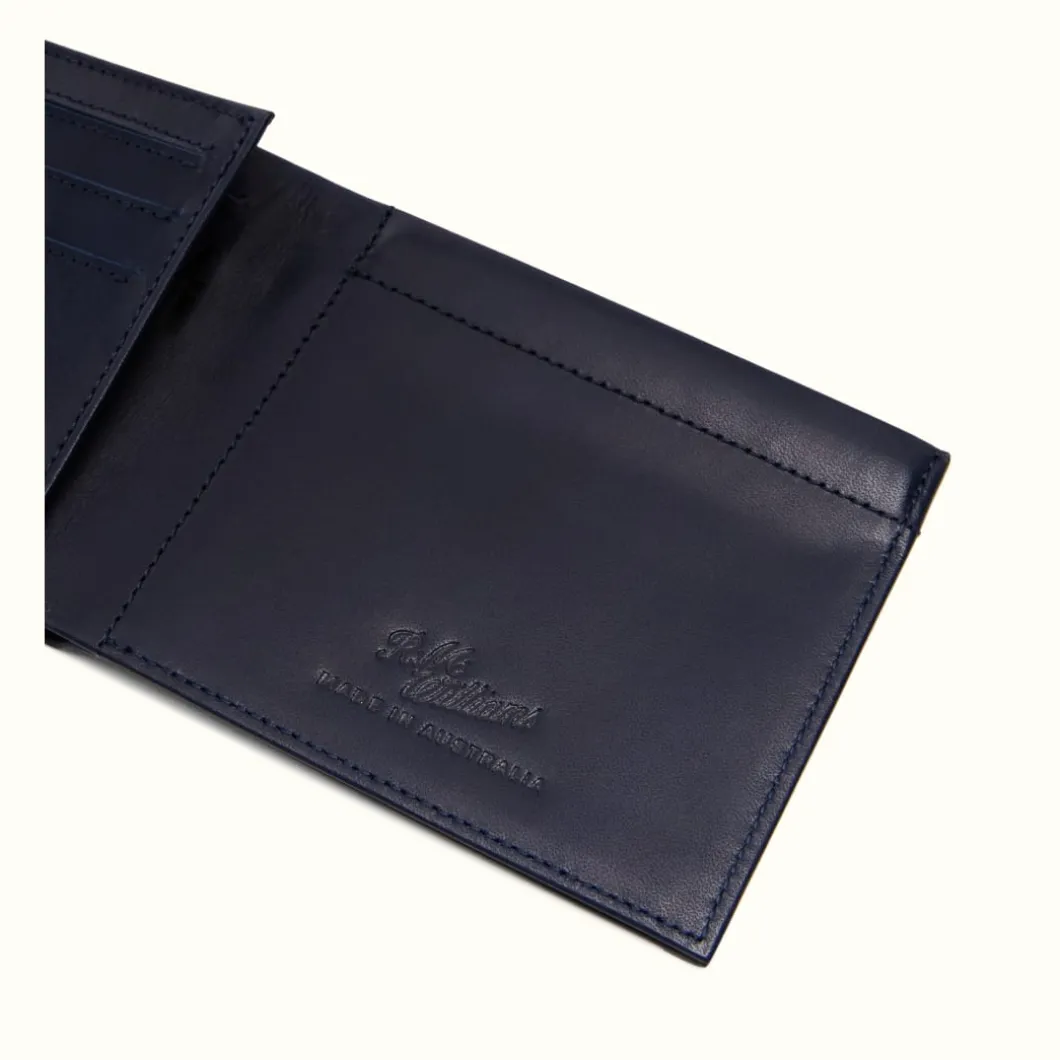 R.M. Williams Singleton Wallet With Coin Pouch Navy Hot
