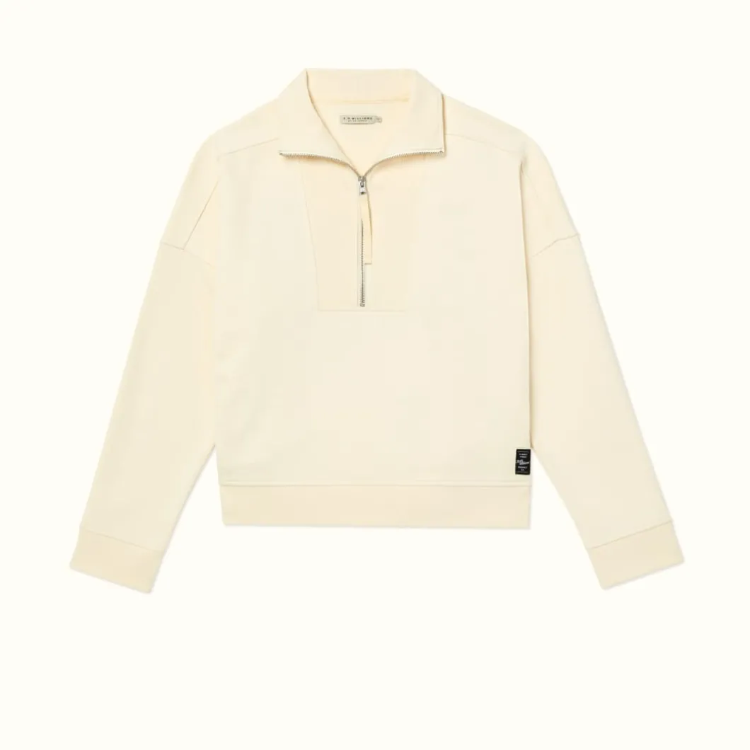 R.M. Williams Tambaroora 1/4 Zip Sweatshirt Ecru Online