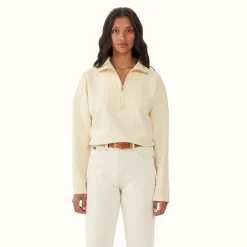 R.M. Williams Tambaroora 1/4 Zip Sweatshirt Ecru Online