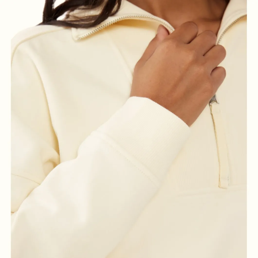 R.M. Williams Tambaroora 1/4 Zip Sweatshirt Ecru Online