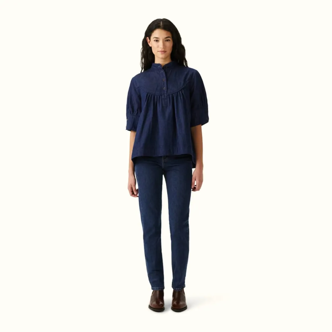 R.M. Williams Taranna Shirt Indigo Rinse Wash Clearance