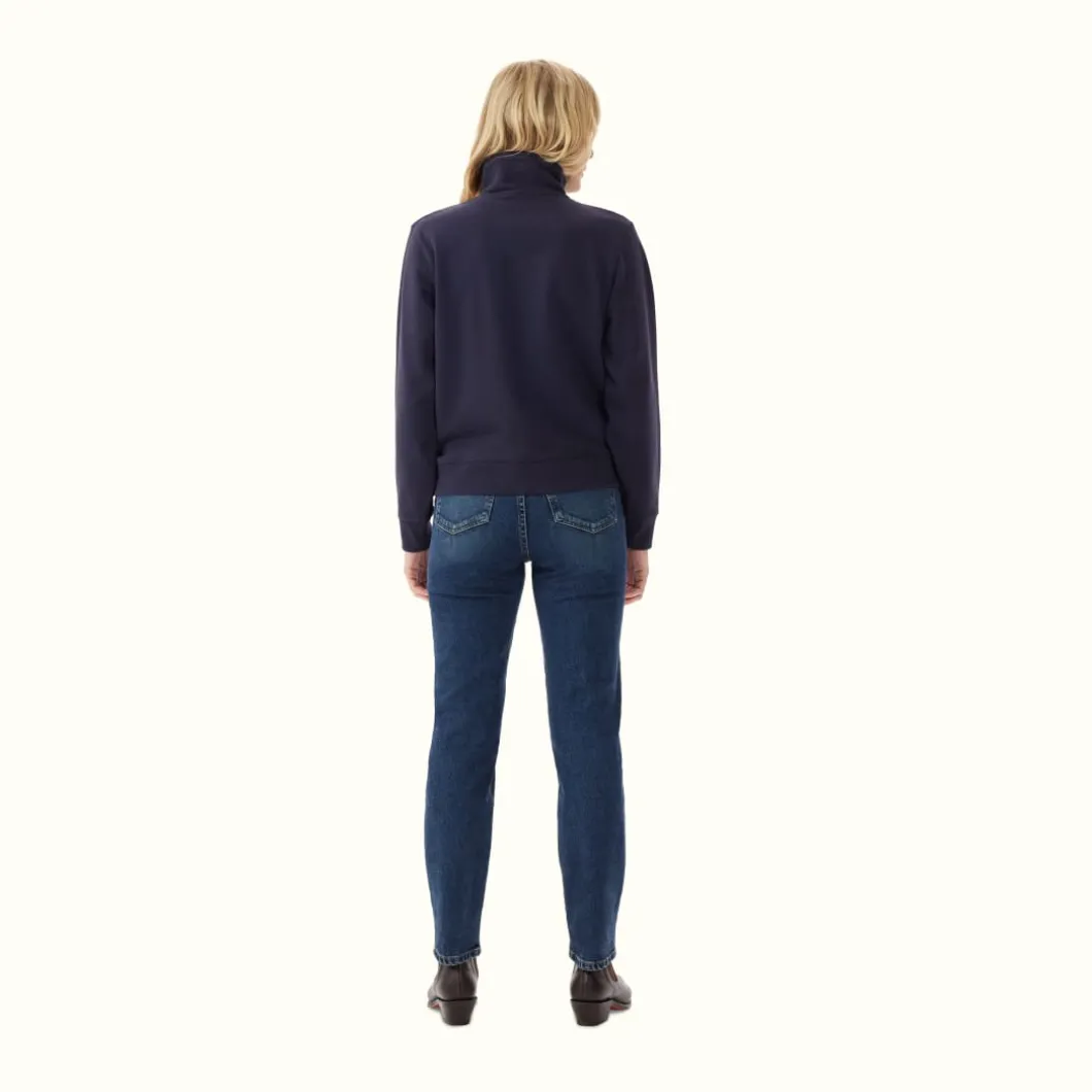 R.M. Williams Trickett Zip Neck Sweatshirt Dark Navy Online