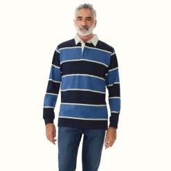 R.M. Williams Tweedale Rugby Blue Navy White Fashion