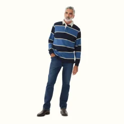 R.M. Williams Tweedale Rugby Blue Navy White Fashion